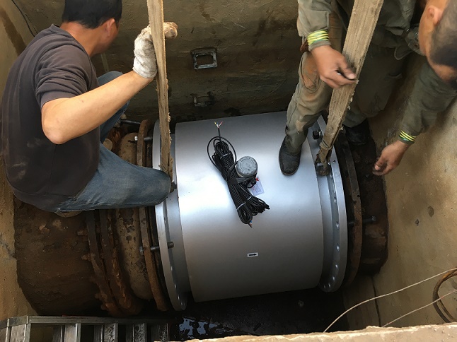 合作完DN900，嶸創(chuàng)再與污水處理廠(chǎng)合作DN400管徑電磁流量計(jì)